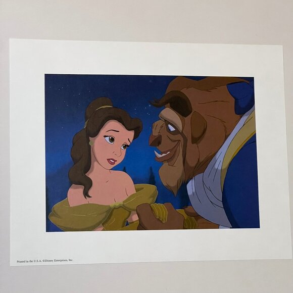 Beauty and the Beast Set of 4 Lithographs Disney Store 2002 - Picture 3 of 16